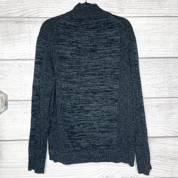 Calvin Klein Charcoal Gray & Black Full Zip Knit SweaterJacket Men’s Size XL - Picture 4 of 10